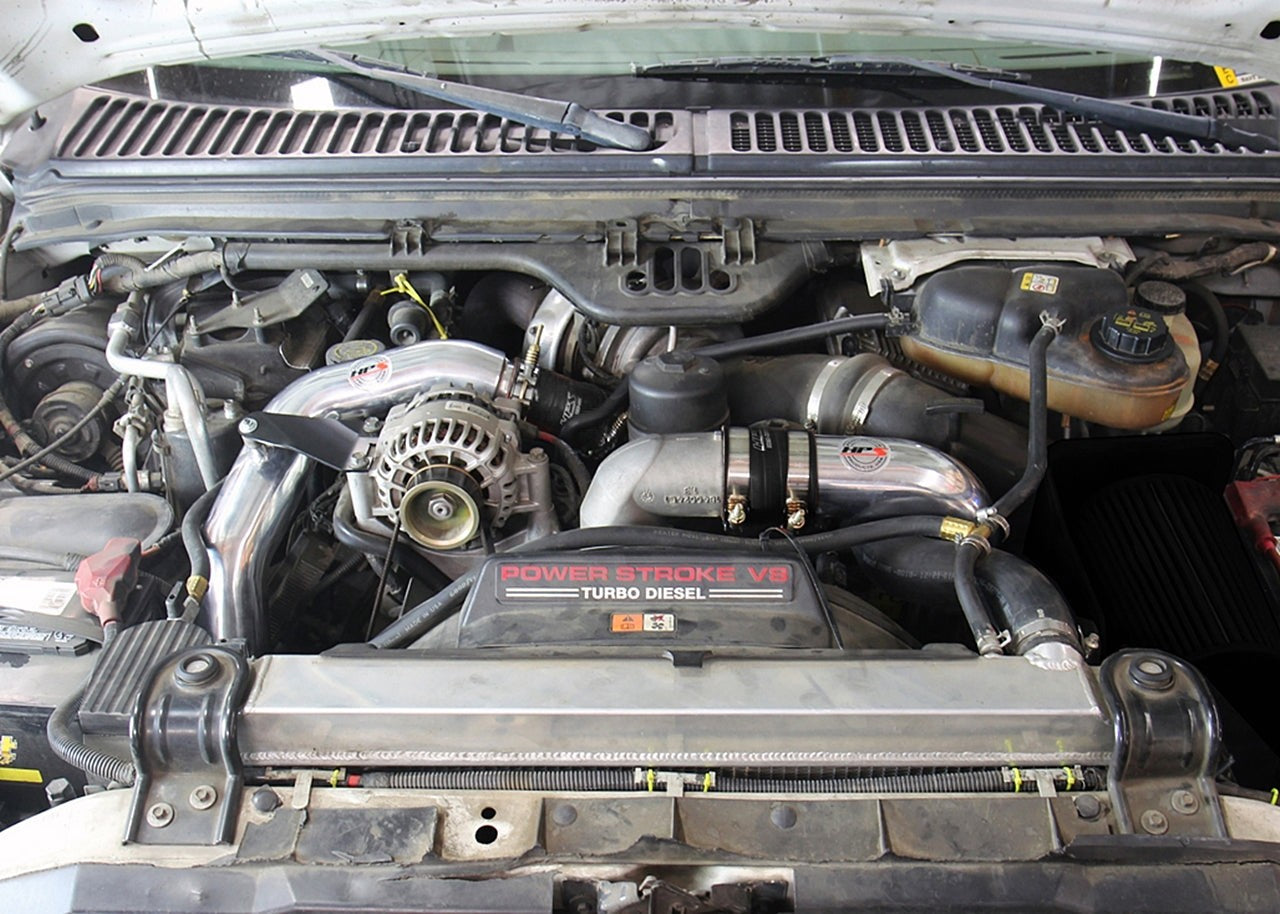 HPS intercooler charge pipe installed on 03-07 Ford F-Series Super Duty 6.0L Diesel