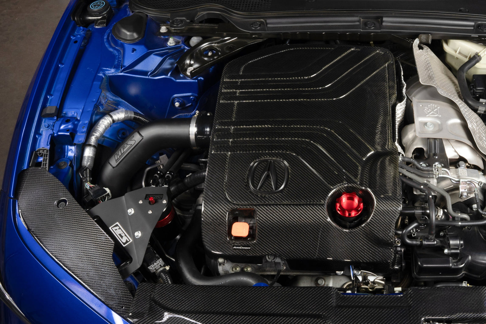 17-168WB HPS Black Cold Side Intercooler Charge Pipe Hose Kit For 21-25 Acura TLX Type-S