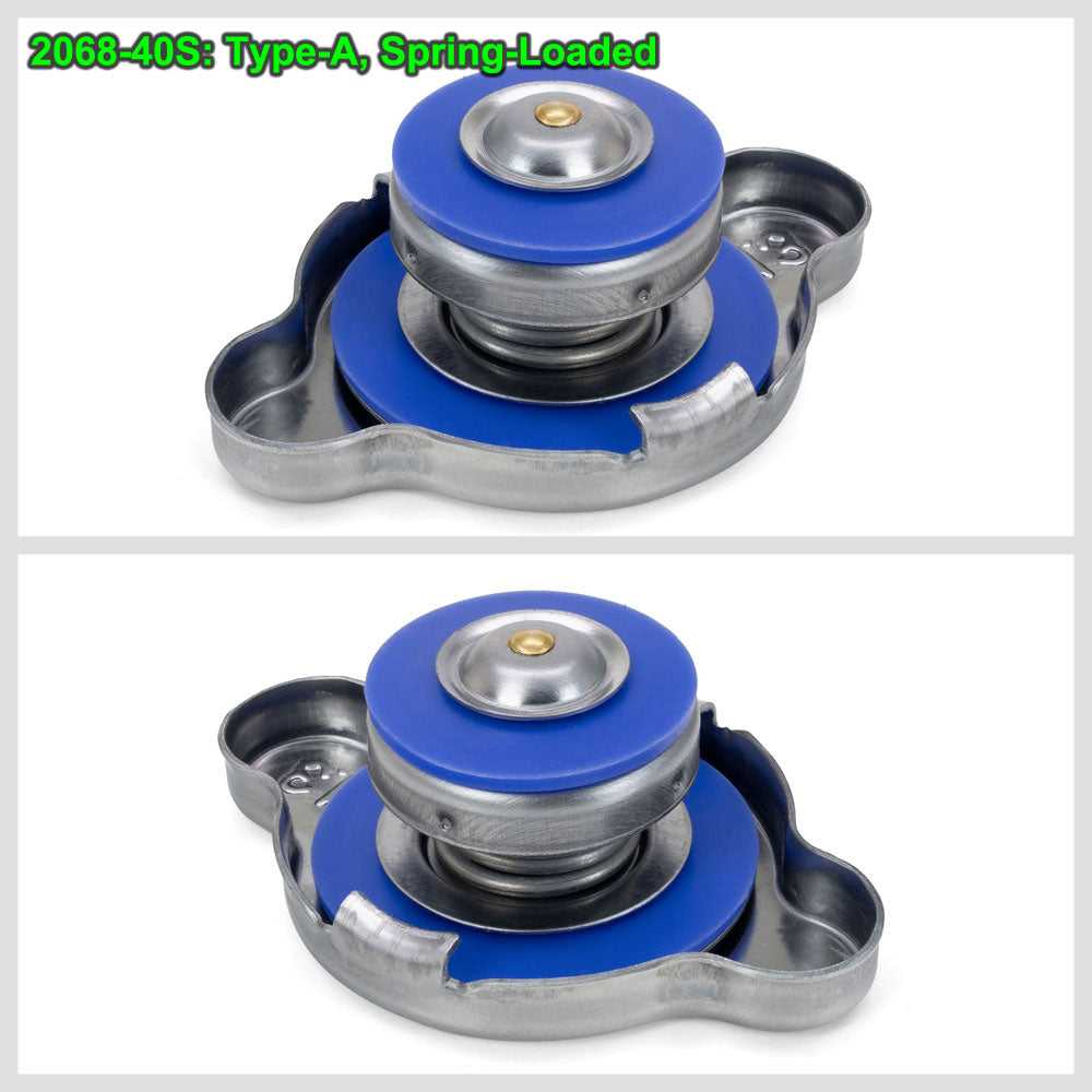 HPS 2068-40S Type-A Spring Loaded Radiator Cap Stainless Steel High Pressure 1.3Bar