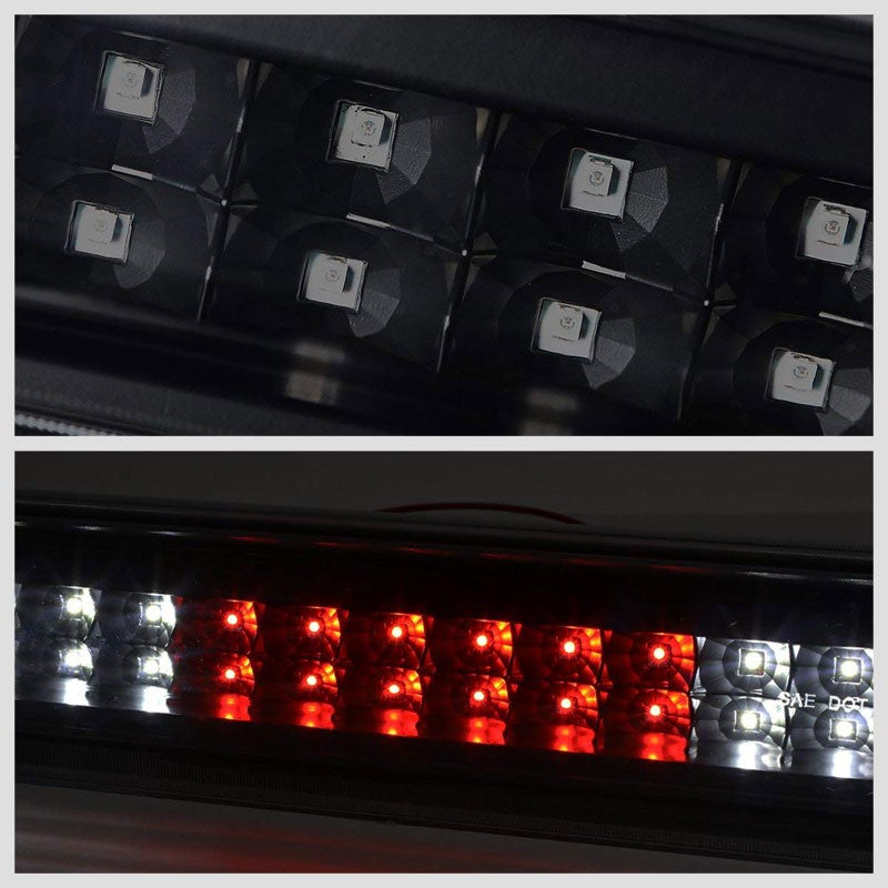 Black Housing Smoked Lens LED Rear Cargo+3RD Third Brake Light For 15-18 Canyon
