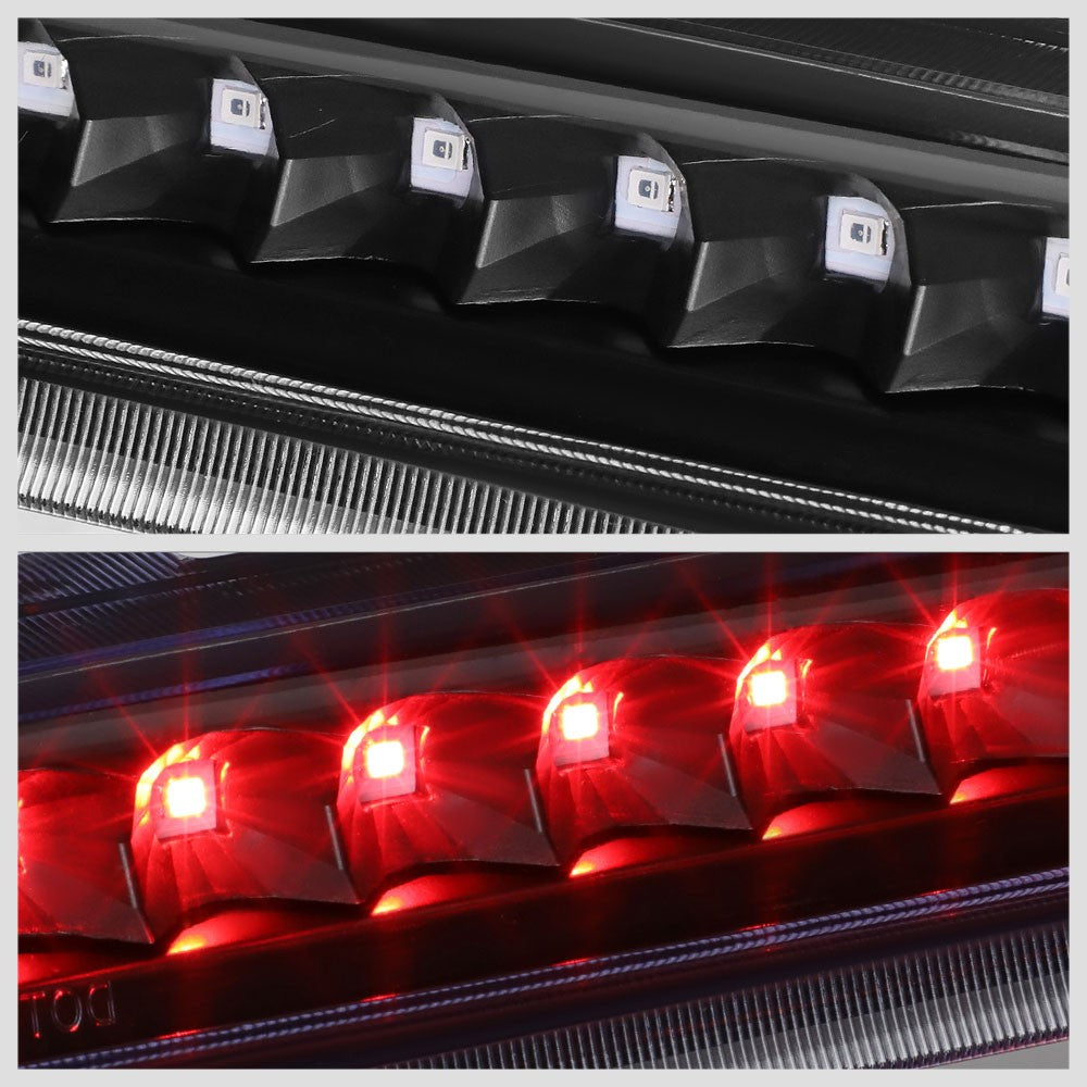 Black Housing/Clear Lens LED Rear Tail Third Brake Light For 02-09 GMC Envoy