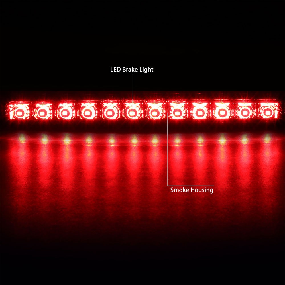 Chrome Housing/Smoke Lens LED Rear Tail Third Brake Light For 15-18 Chevy Trax