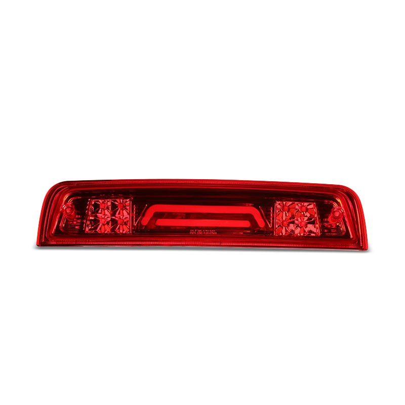 Chrome Housing Red Lens 3D LED Third Brake Light+Cargo Light For 09-18 Ram Truck