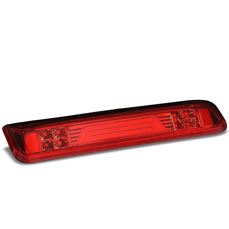 Chrome Housing Red Lens 3D LED Rear Cargo+3RD Third Brake Light For 04-08 Lobo