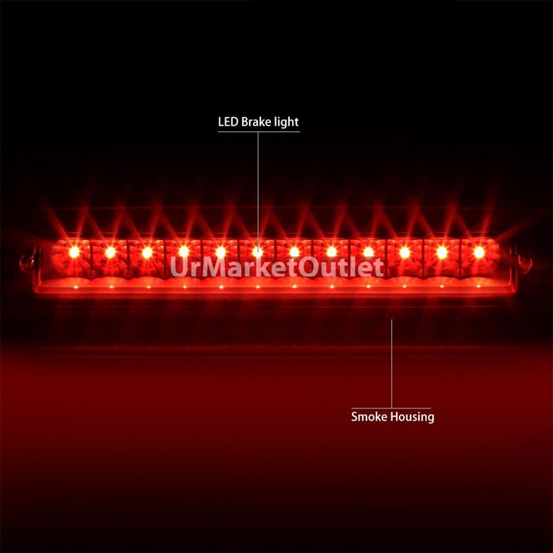 Black Housing Smoke Len Rear Third Brake LED Light For Ford 02-12 Explorer U502