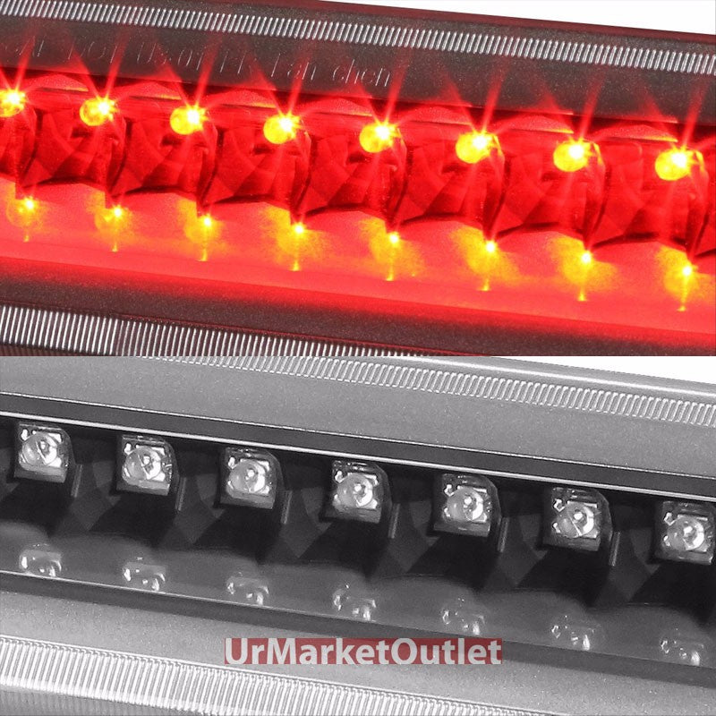 Black Housing Clear Len Third Brake Red LED Light For Ford 02-12 Explorer U502