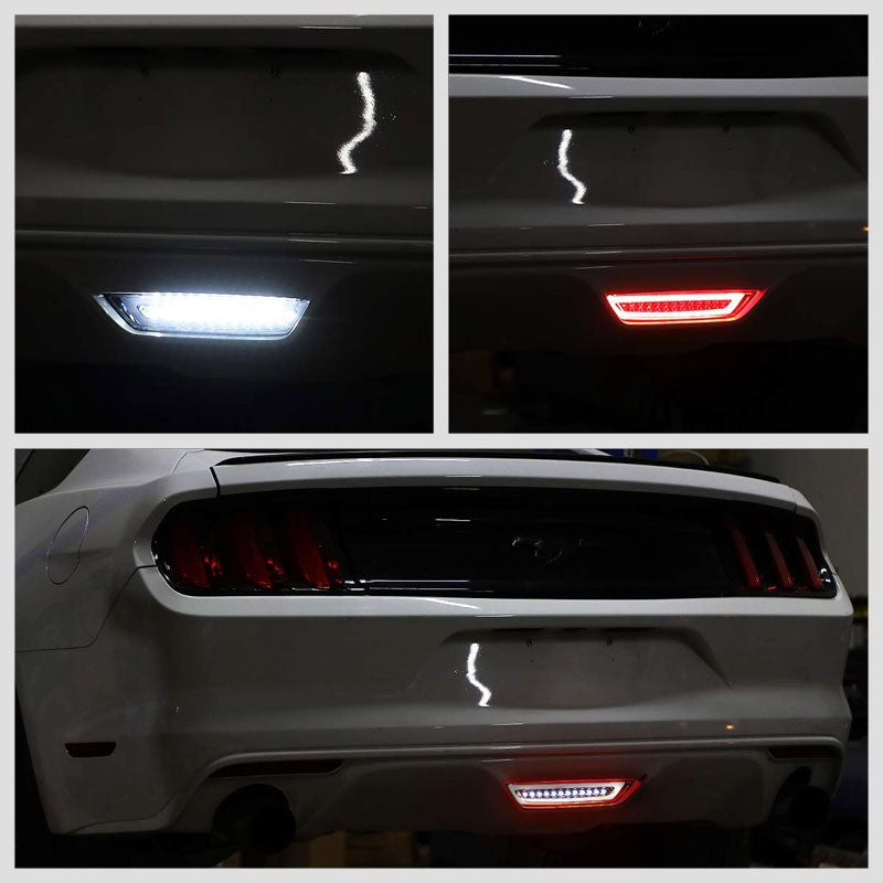 Smoke Lens/Chrome House Full LED Rear Third Brake Light for 15-18 Ford Mustang