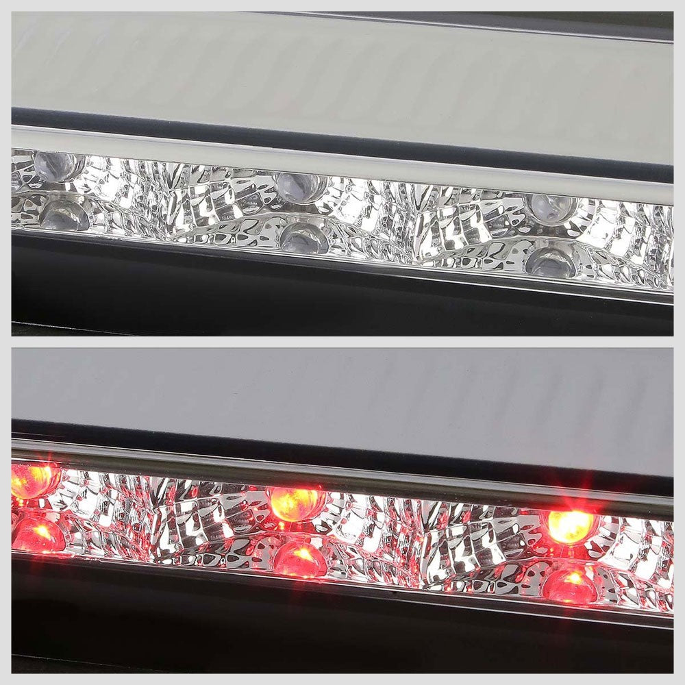 Chrome Housing/Clear Len LED Rear Tail Third Brake Light For 99-04 Ford Mustang