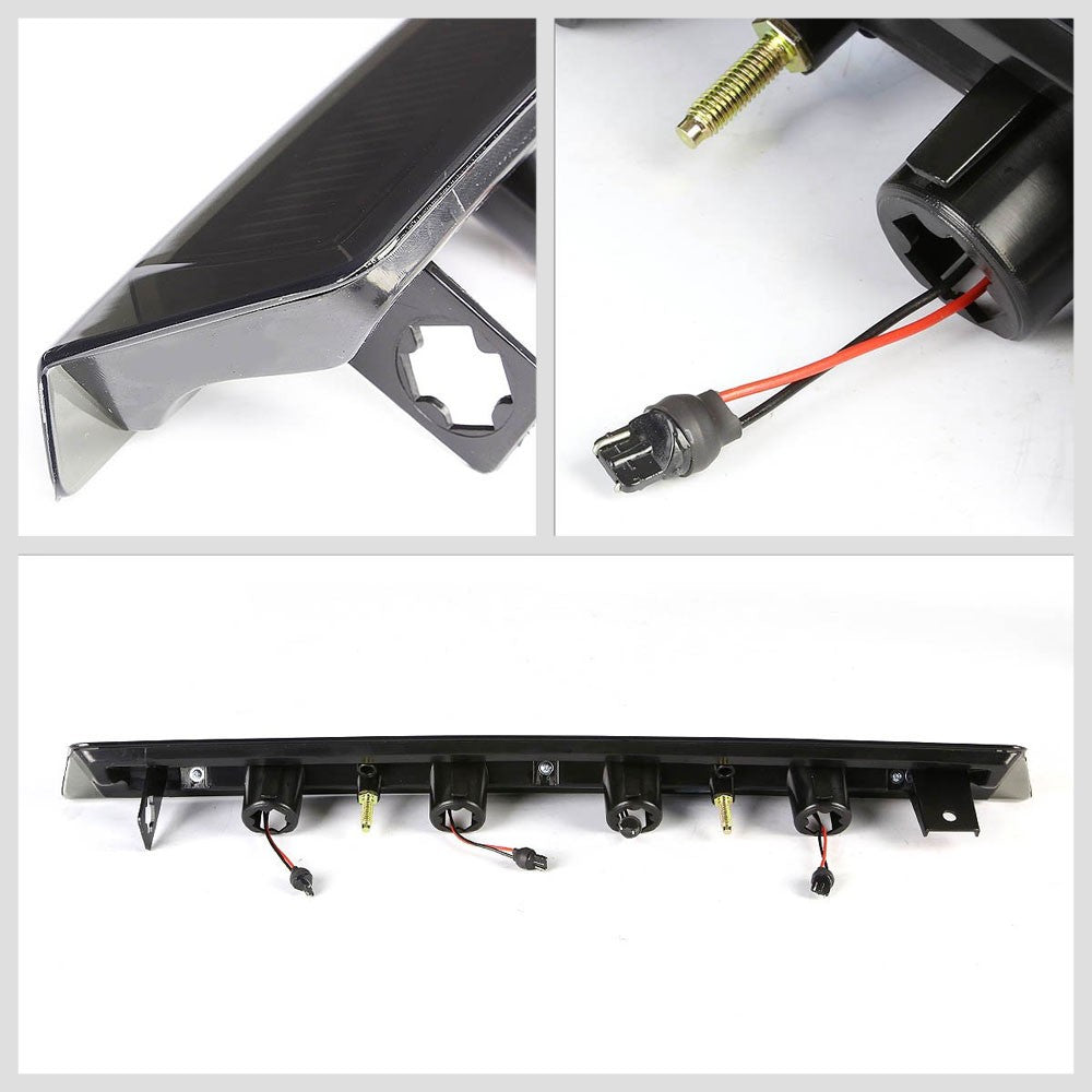 Chrome Housing/Smoke Len LED Rear Tail Third Brake Light For 99-04 Ford Mustang