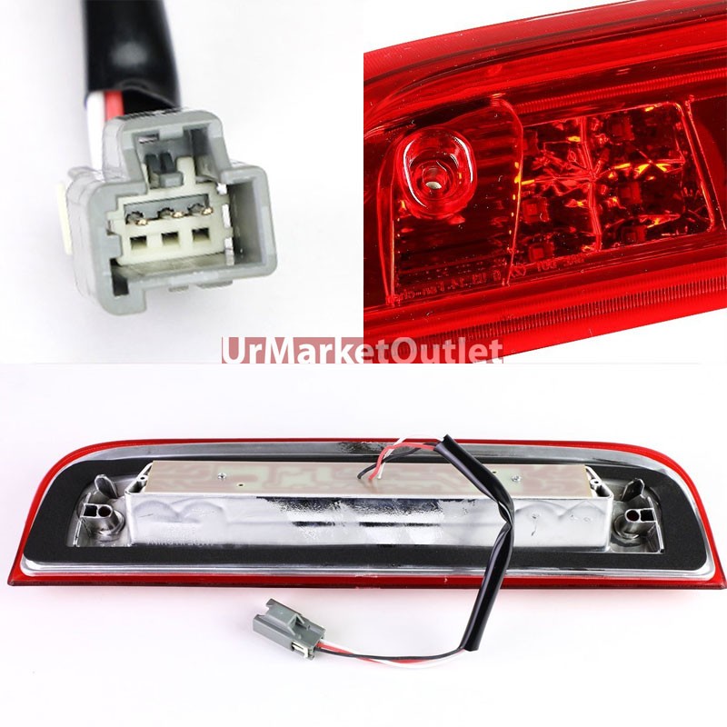 Red Lens/Chrome LED Rear 3RD Third Brake Light Lamp For 14-18 Silverado 1500