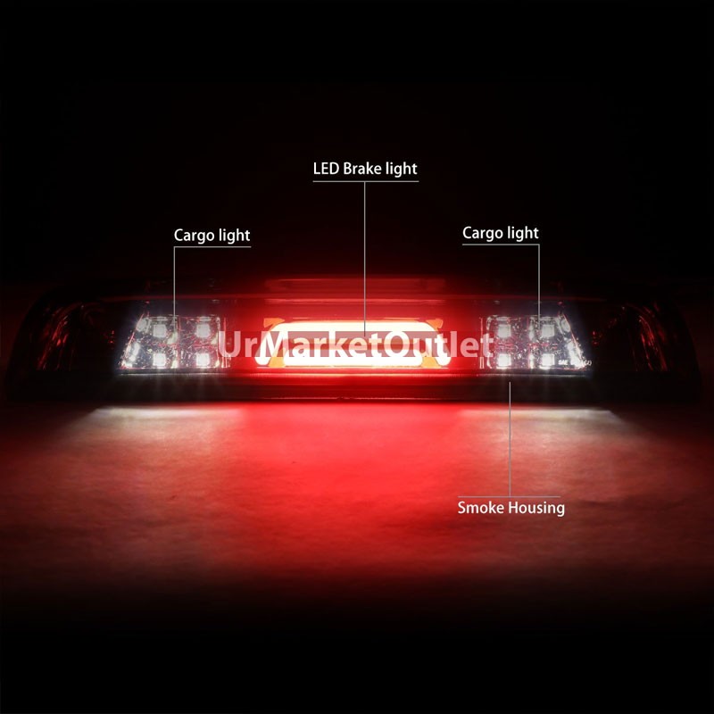 Smoked Len/Chrome LED Rear 3RD Third Brake Light Lamp For 14-20 Silverado/Sierra