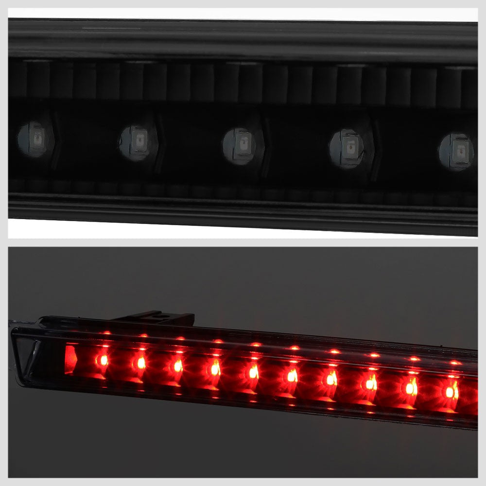 Black Housing/Smoke Lens LED Rear Third Brake Light For 09-17 Chevrolet Traverse