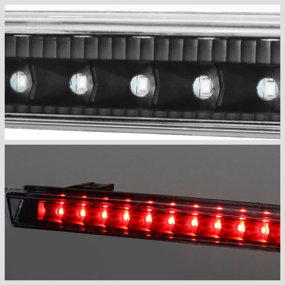 Black Housing/Clear Lens LED Rear Third Brake Light For 09-17 Chevrolet Traverse