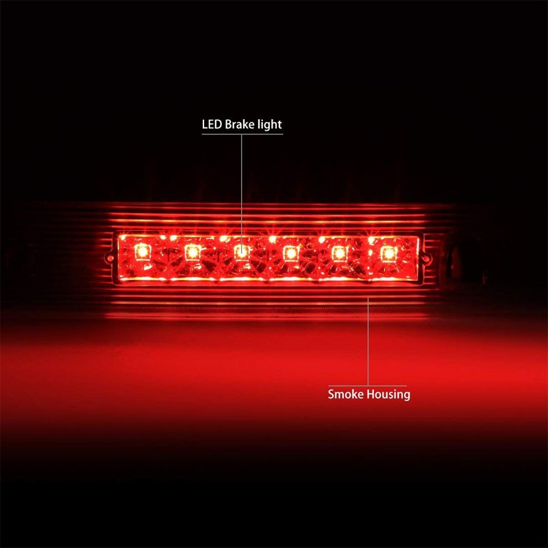 Chrome Housing Smoke Len Third Brake LED Light For Jeep 05-10 Grand Cherokee WK