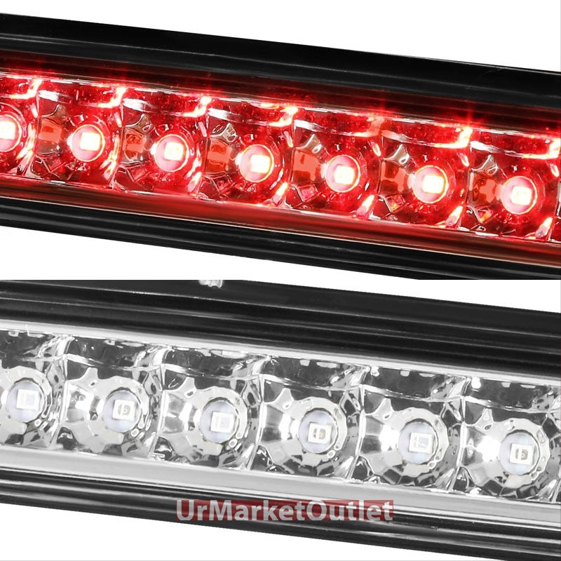 Chrome Housing Clear Len Third Brake Red LED Light For 11-21 Grand Cherokee WK2