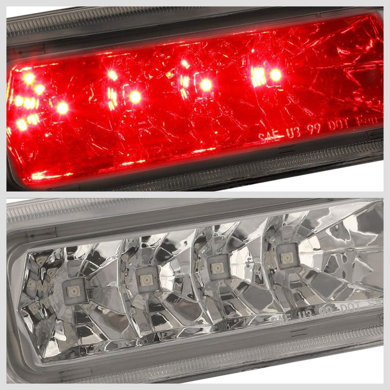 Chrome Housing Clear Len Third Brake LED Light For Jeep 99-04 Grand Cherokee WJ