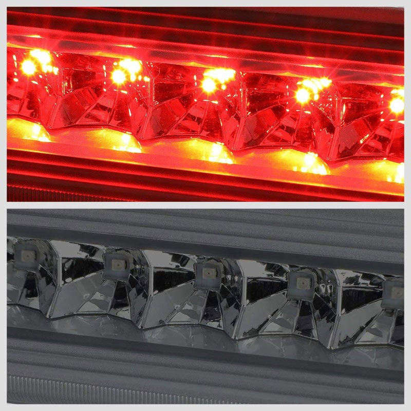 Chrome Housing Smoke Len Third Brake LED Light For Jeep 08-12 Liberty KK 3.7L