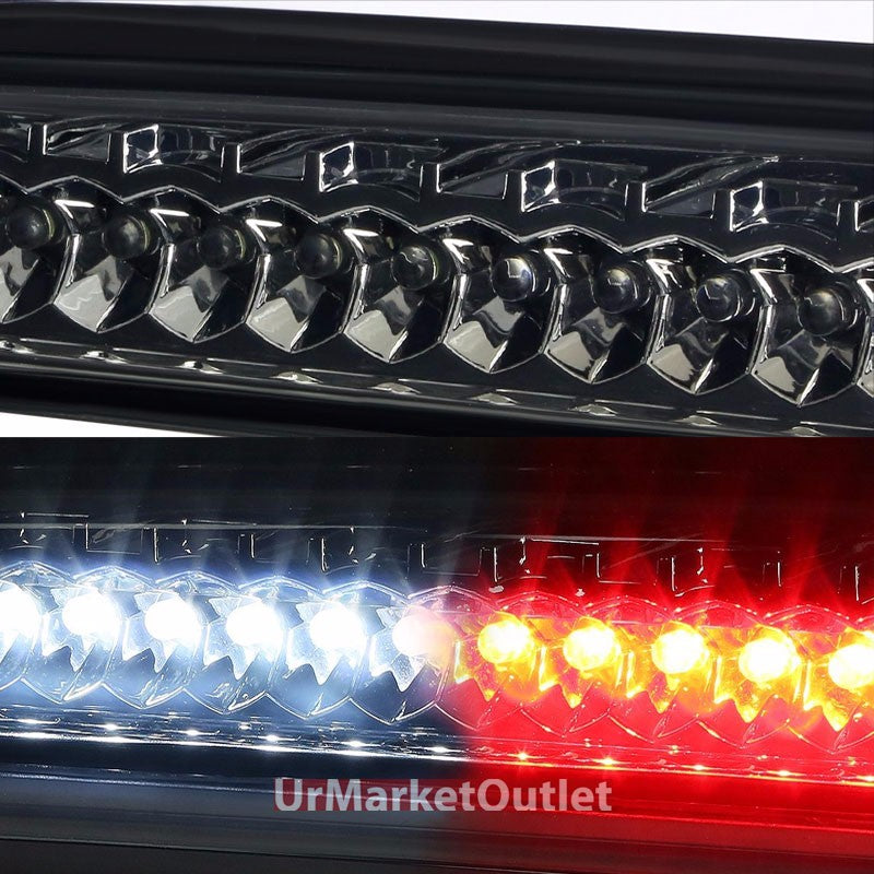 Chrome Housing Smoke Len Third Brake LED Light For 04-14 Titan A60/Frontier D40