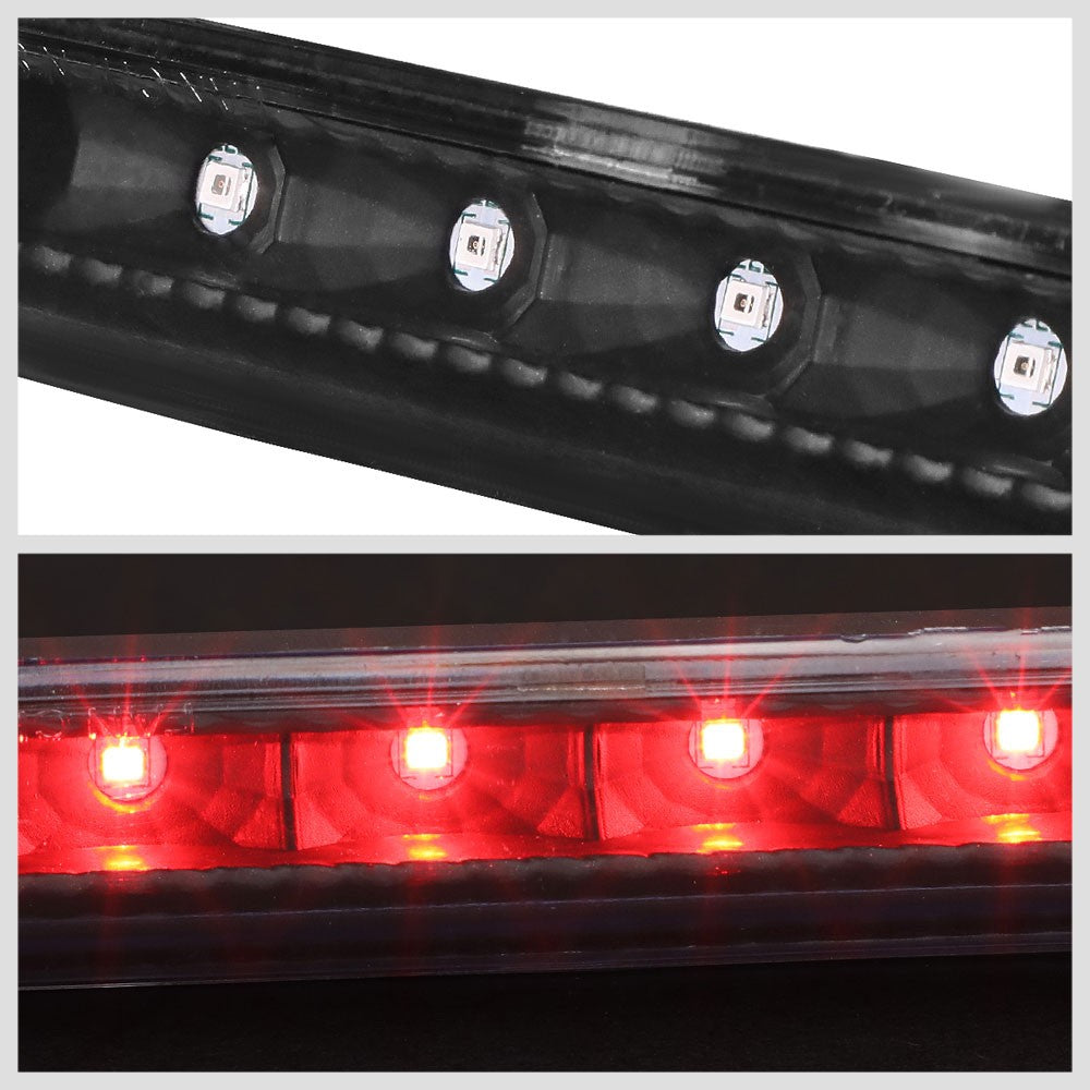 Black Housing/Clear Lens LED Rear Tail Third Brake Light For 14-20 Nissan Rogue