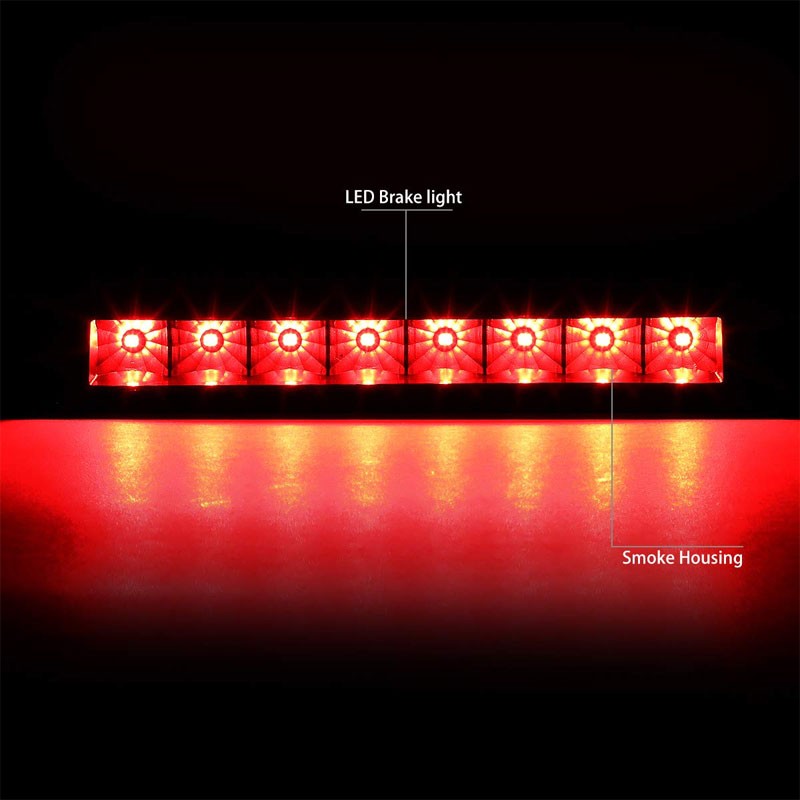Smoke Lens/Black Housing Full LED Rear Third Brake Light for 07-17 Jeep Patriot