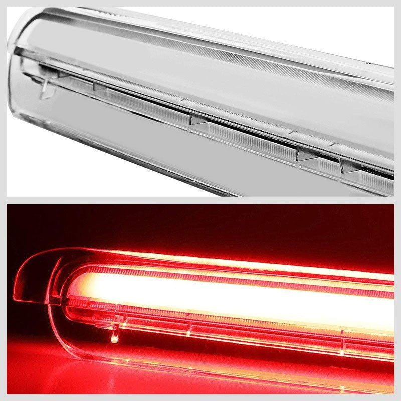 Clear Lens/Chrome Housing 3D LED 3RD Tail Third Brake Light for 05-10 Scion tC