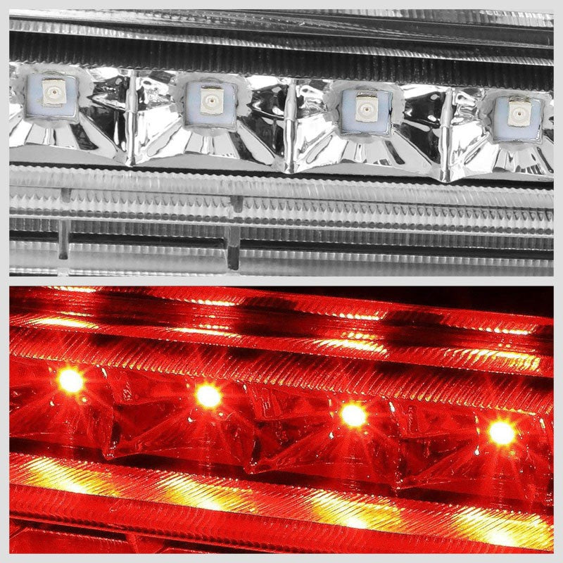 Chrome Housing Clear Lens LED Rear 3RD Third Brake Light Lamp For 05-10 Scion tC