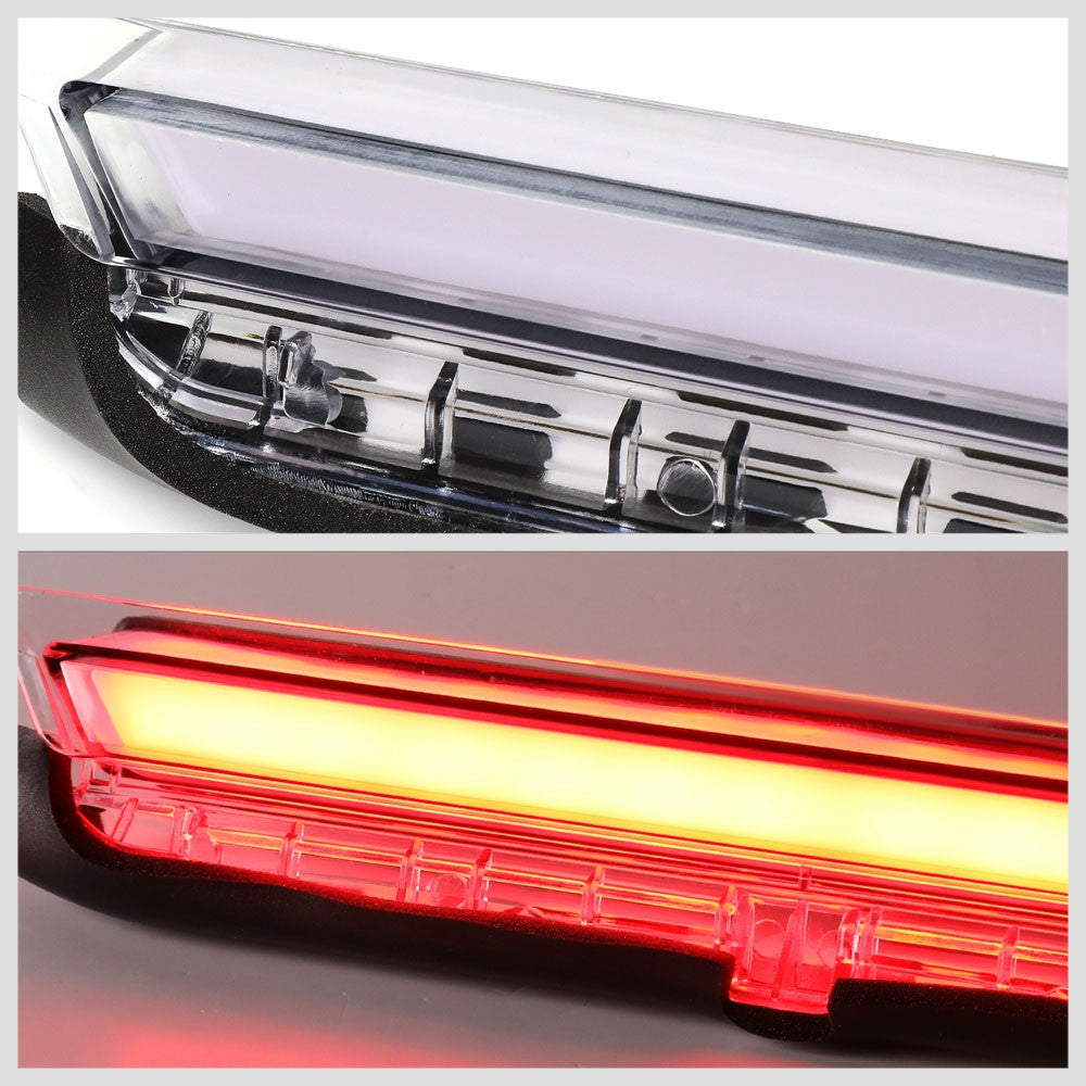 Chrome Housing/Clear Lens 3D LED Bar Rear Third Brake Light For 11-16 Scion tC
