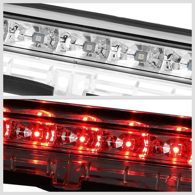 Chrome Housing Clear Lens LED Rear 3RD Third Brake Light Lamp For 11-16 Scion tC