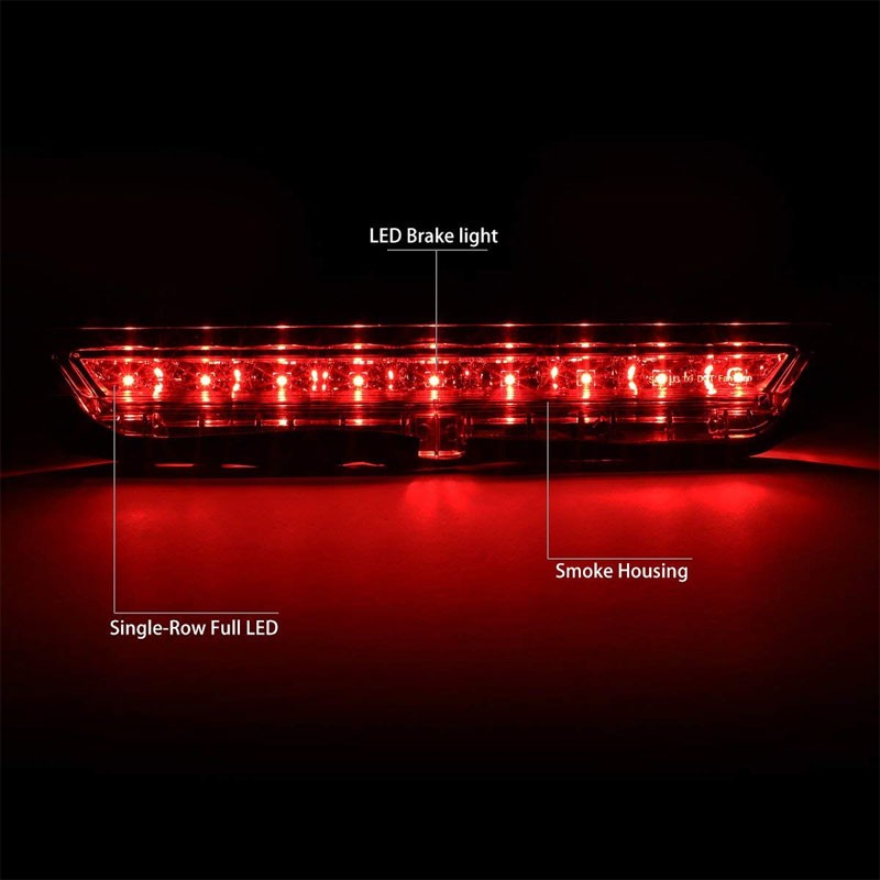Chrome Housing Smoked Len LED Rear 3RD Third Brake Light Lamp For 11-16 Scion tC