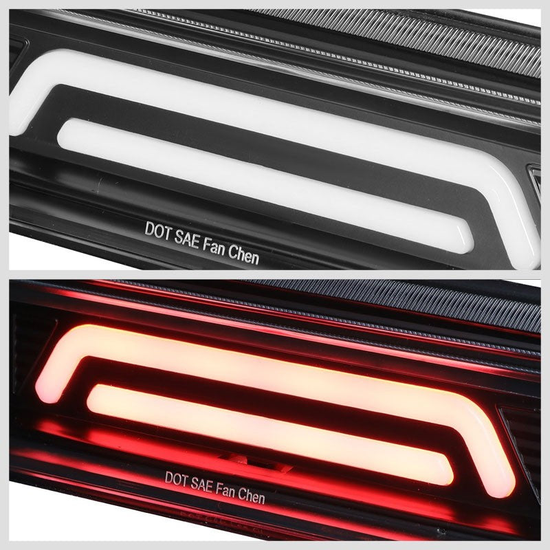Black Housing Clear Lens 3D LED Third Brake Light+Cargo Light For 07-20 Tundra