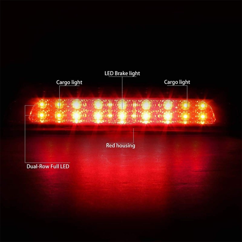 Red Third Brake/Reverse Red/White LED Cargo Light For 07-20 Toyota Tundra