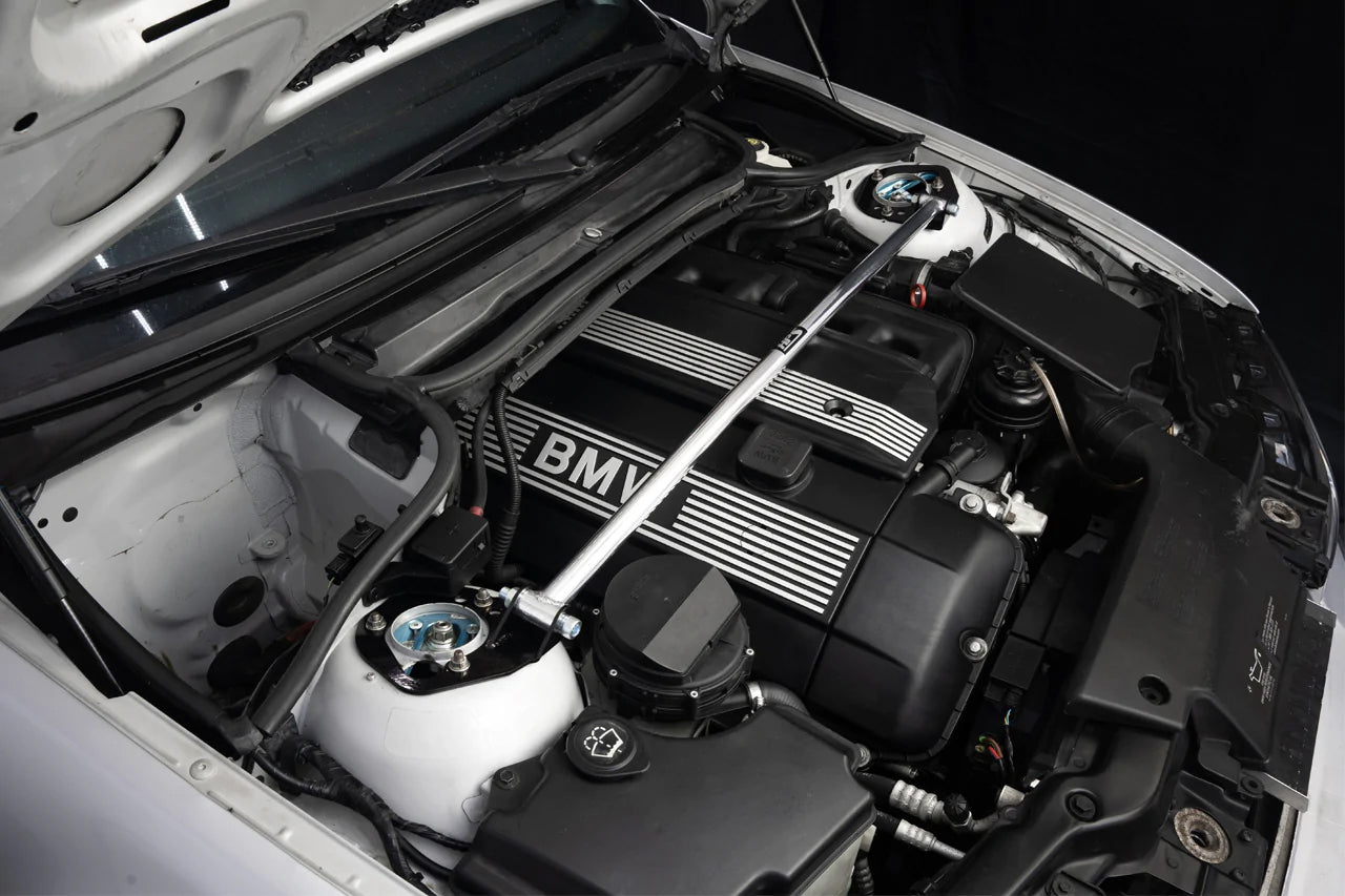 HPS Black Front Upper Strut Bar Tower Brace 42-103WB