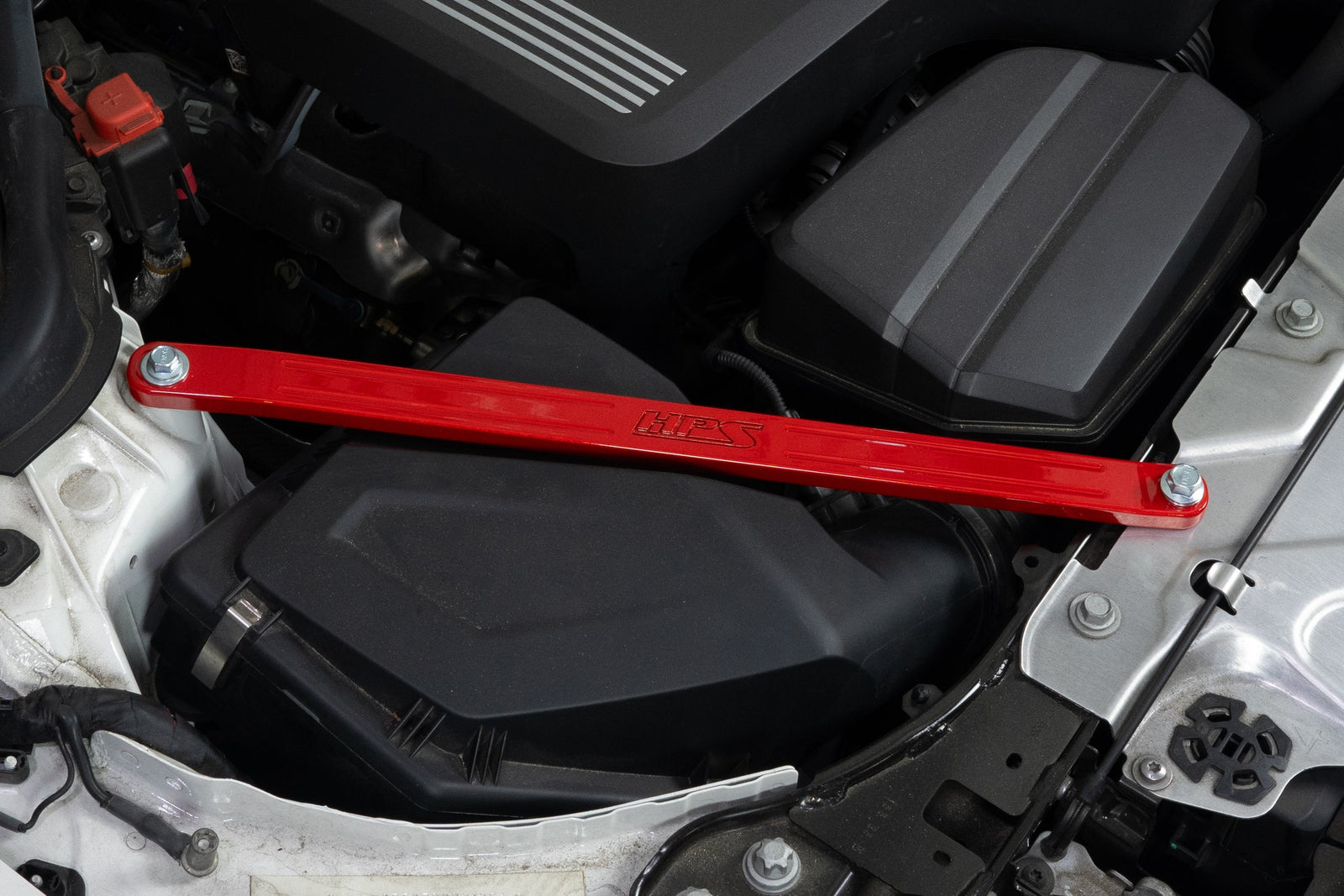 42-115R HPS Red Front Up Solid Strut Bar Tower Brace For 20-24 BMW M340i / 19-24 330i