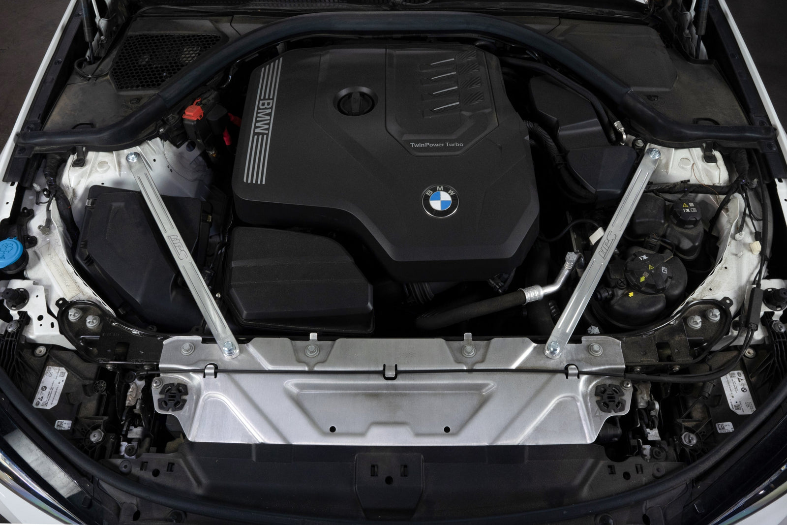 42-115WB HPS Black Front Up Solid Strut Bar Tower Brace For 20-24 BMW M340i / 19-24 330i