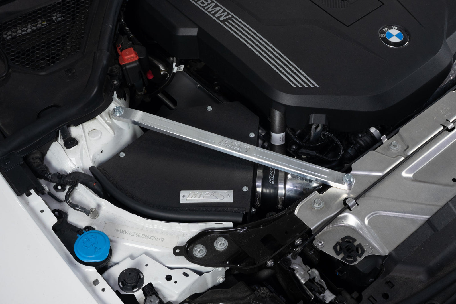 42-115WB HPS Black Front Up Solid Strut Bar Tower Brace For 20-24 BMW M340i / 19-24 330i