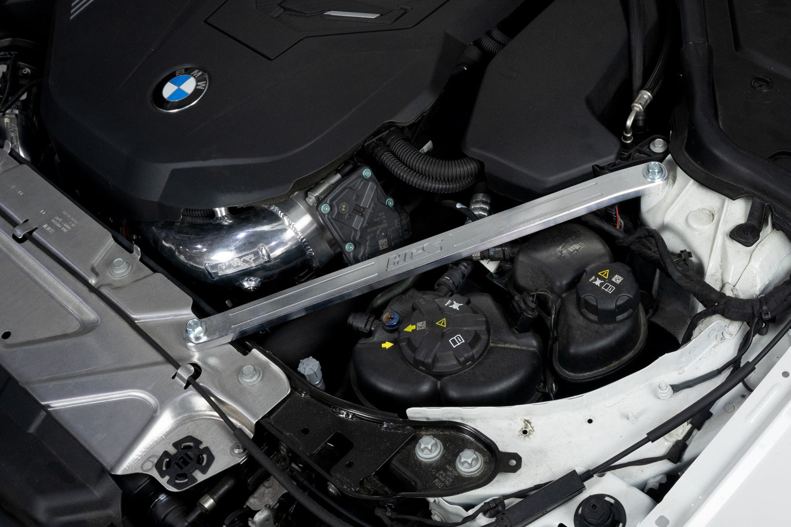 42-115WB HPS Black Front Up Solid Strut Bar Tower Brace For 20-24 BMW M340i / 19-24 330i