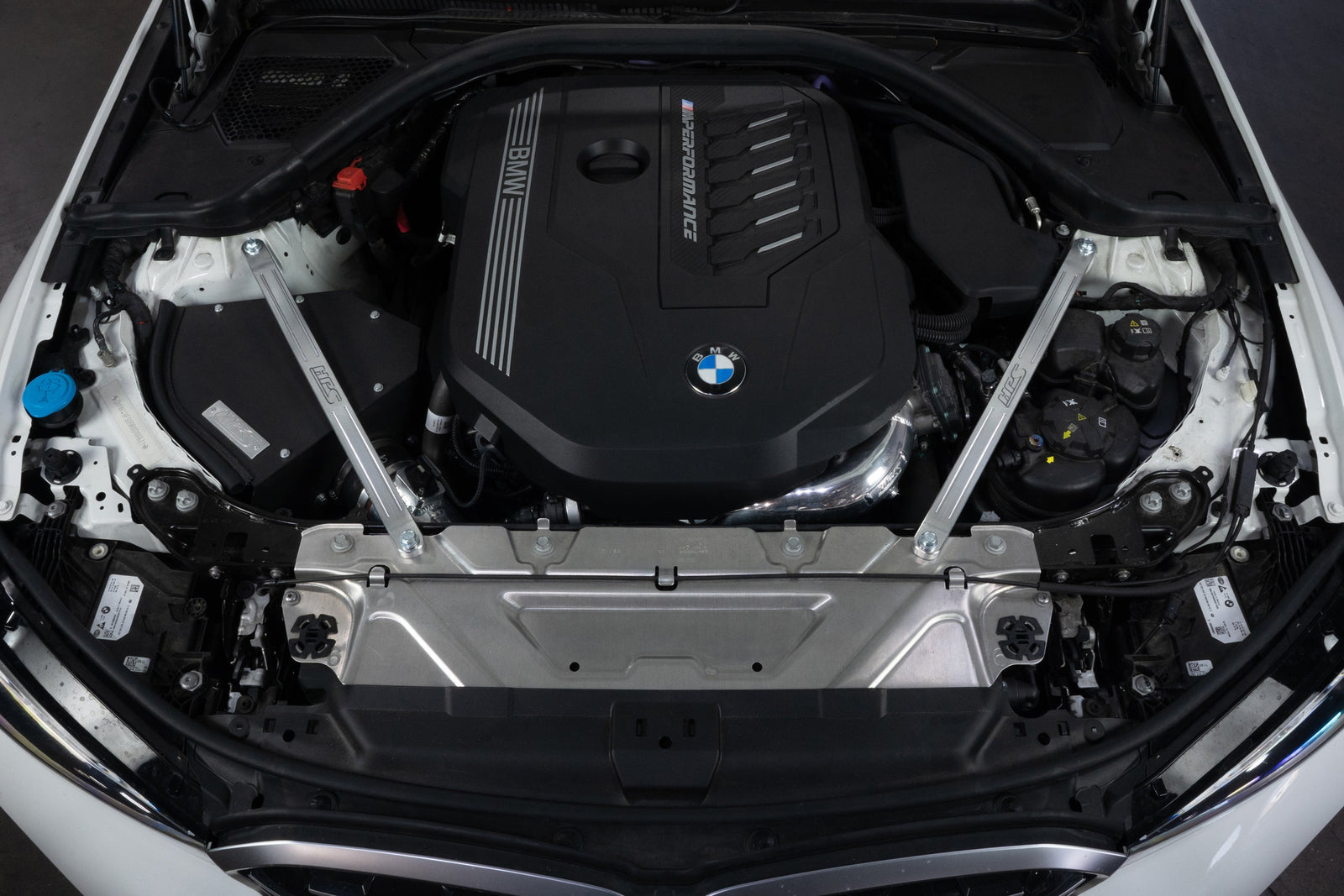 42-115WB HPS Black Front Up Solid Strut Bar Tower Brace For 20-24 BMW M340i / 19-24 330i