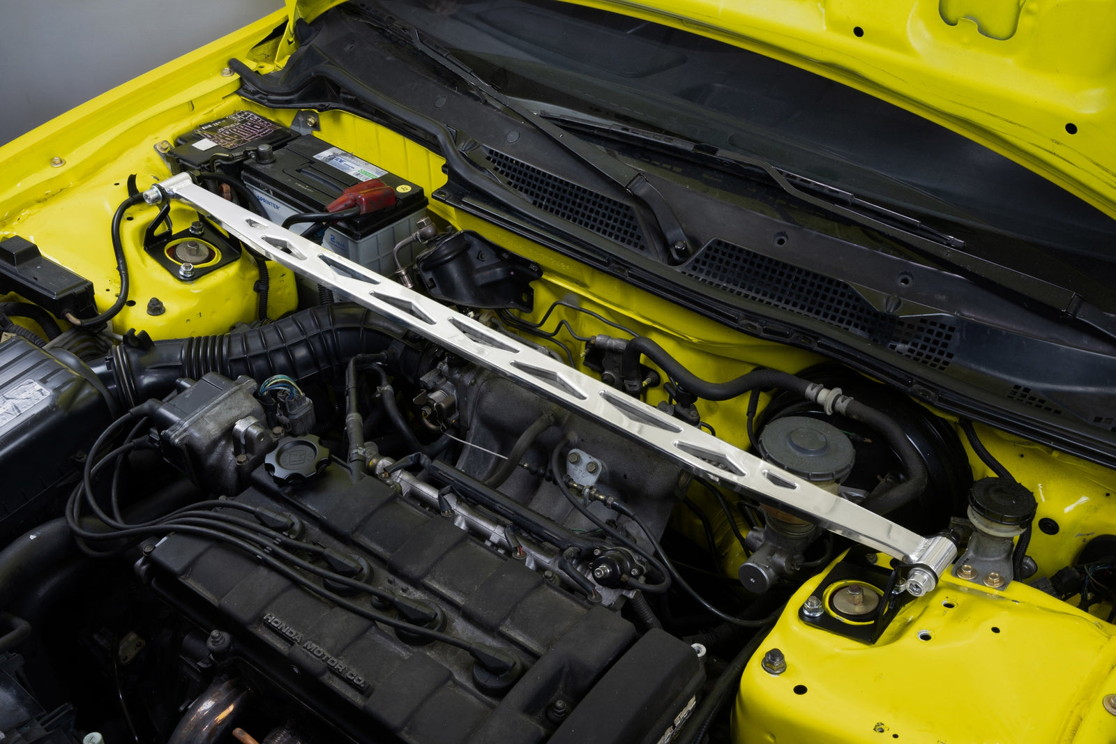 42-120P HPS Polish Aluminum Front Upper Strut Bar Tower Brace For 94-01 Integra DC2