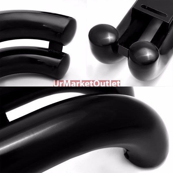 Black Coat Steel Double Bar Rear Bumper Protector Guard For Jeep 88-06 Wrangler