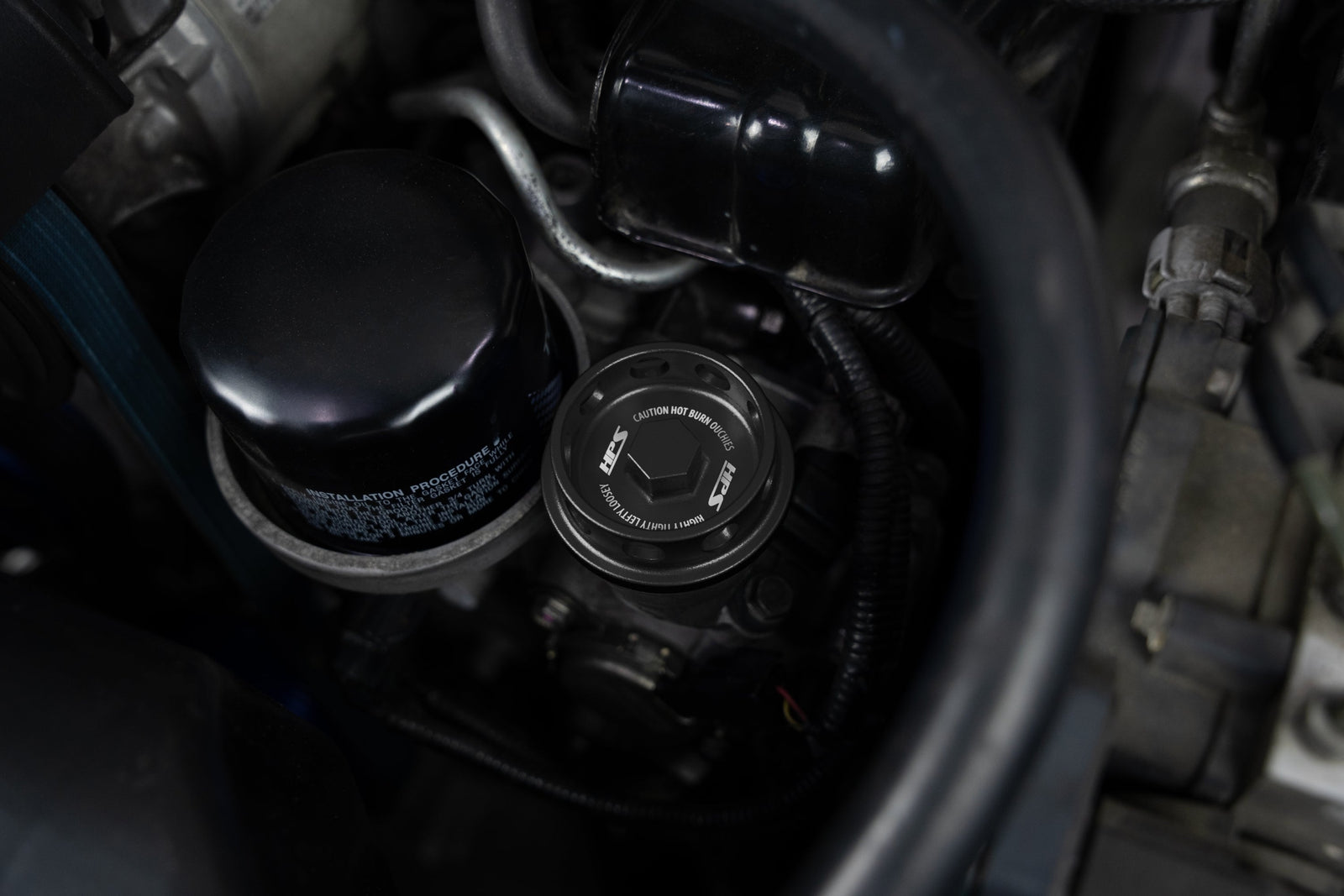 5269-106WB HPS Black Billet Aluminum Engine Oil Filler Cap Cover For Saab Subaru 86 GR86