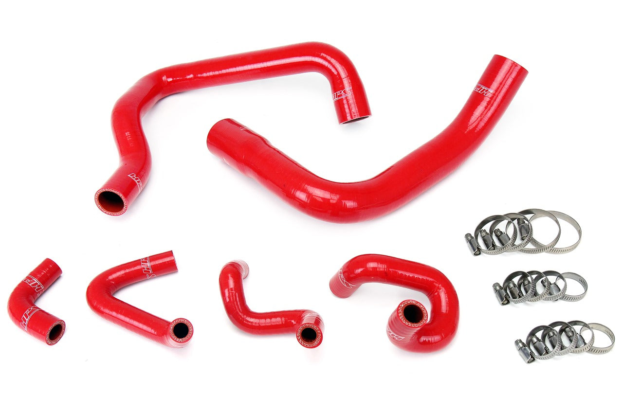 HPS Performance 57-1010-RED Silicone Radiator/Heater Coolant Hose Kit For 86-93 Ford Mustang GT/Cobra 5.0