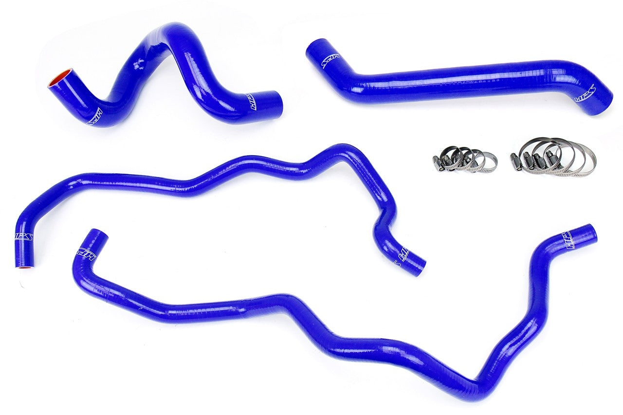 HPS Performance 57-1220-BLUE Silicone Radiator/Heater Coolant Hose Kit For 07-11 Jeep Wrangler JK/Unlimited 3.8L LHD