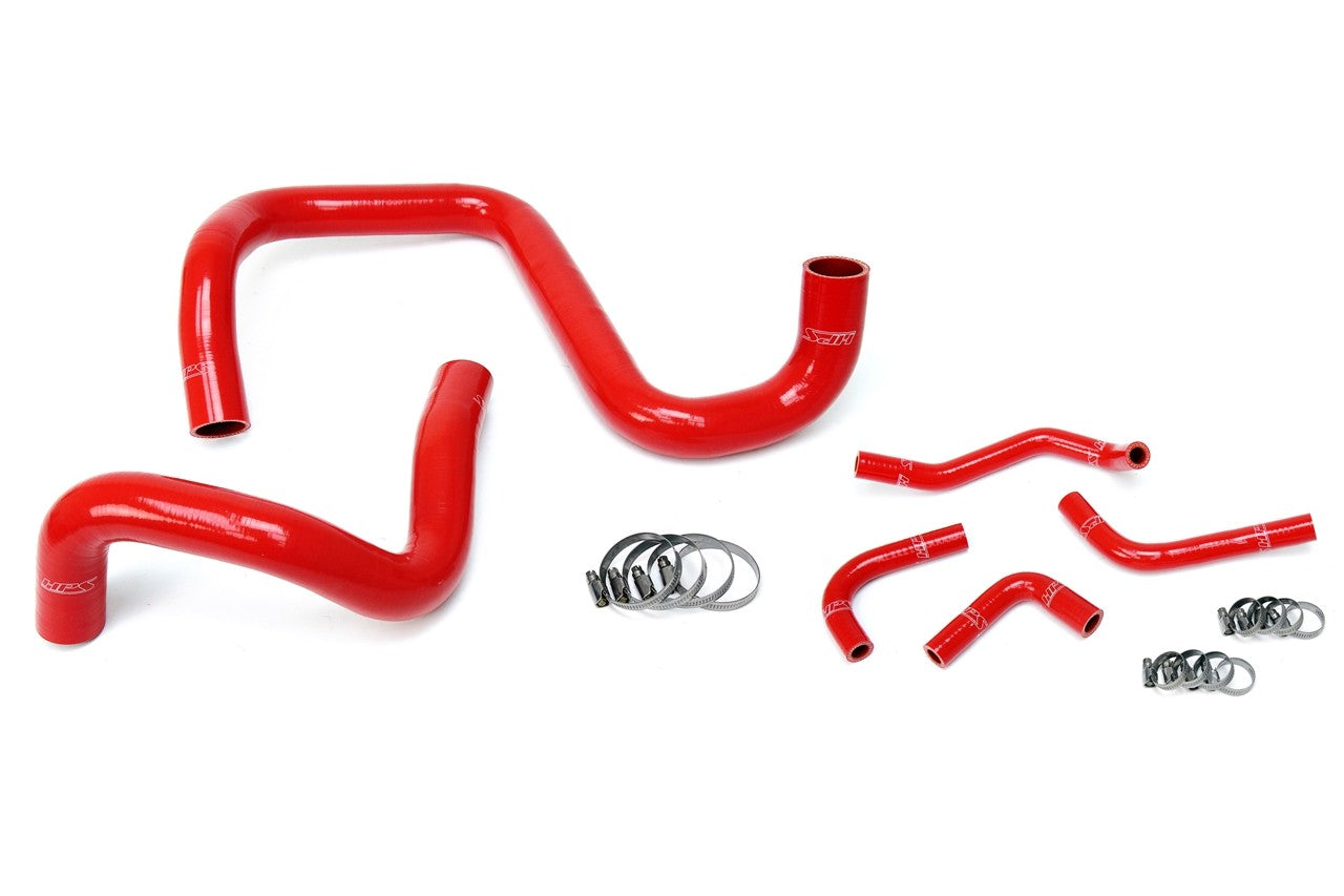 HPS Performance 57-1285-RED Silicone Radiator/Heater Coolant Hose Kit For 12-17 Jeep Wrangler JK & Unlimited 3.6L V6 LHD