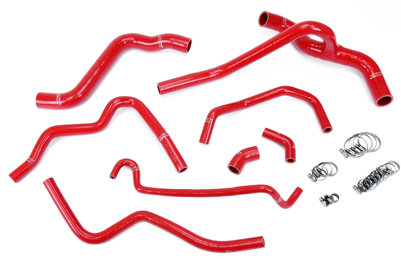 HPS Performance 57-1400-RED Silicone Radiator/Heater Coolant Hose Kit For 05-10 Ford Mustang 4.0L V6