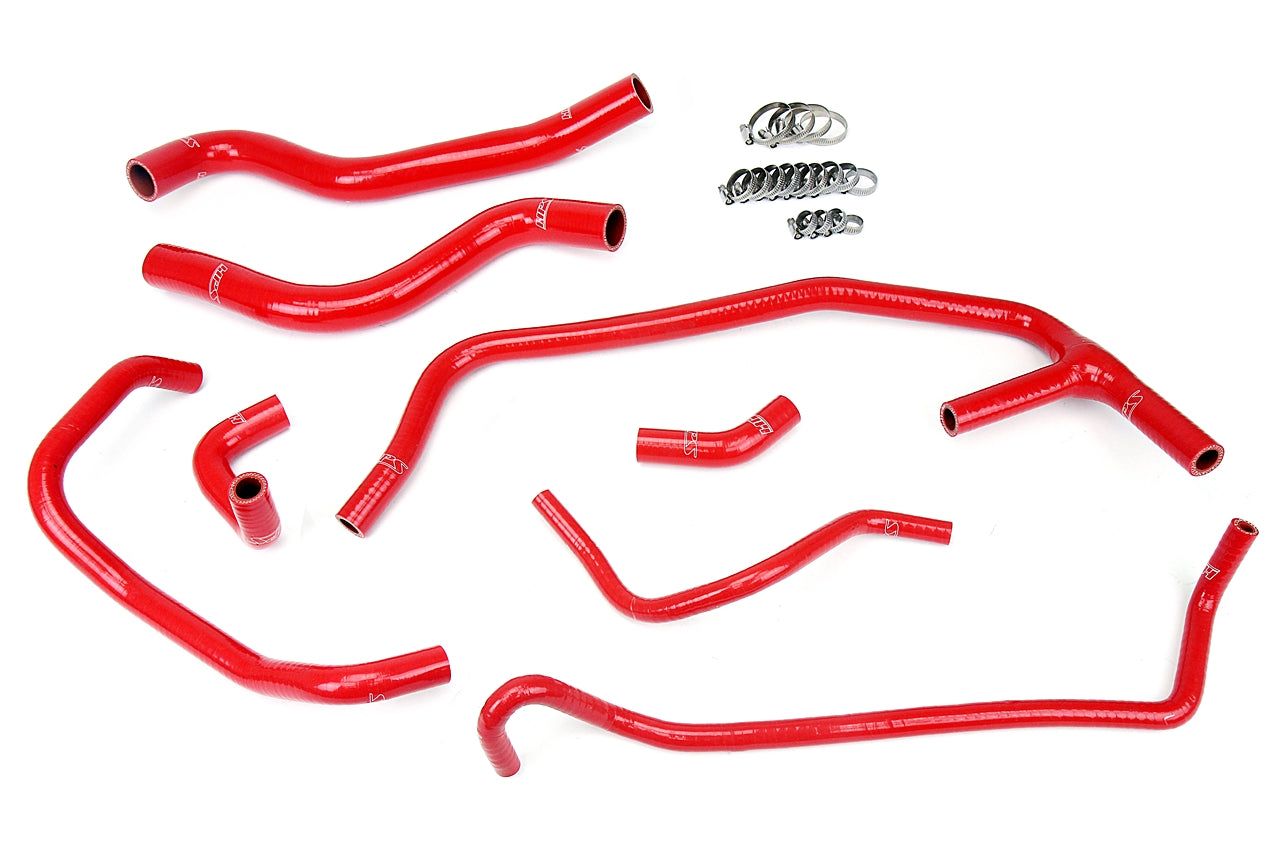 HPS Performance 57-1452-RED Silicone Radiator/Heater Coolant Hose Kit For 15-19 Ford Mustang EcoBoost 2.3L Turbo