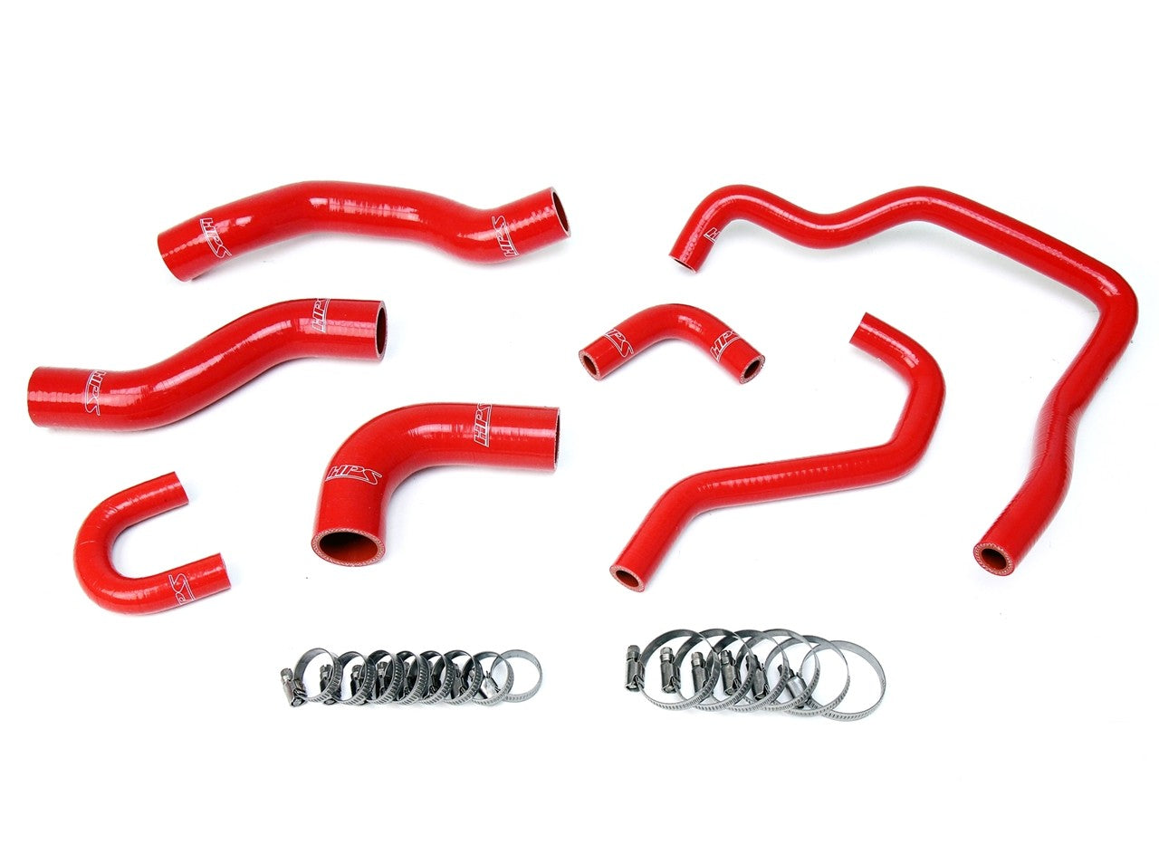 HPS Performance 57-1478-RED Silicone Radiator/Heater Coolant Hose Kit For 89-95 Toyota 4Runner/Pickup 22RE NT LHD