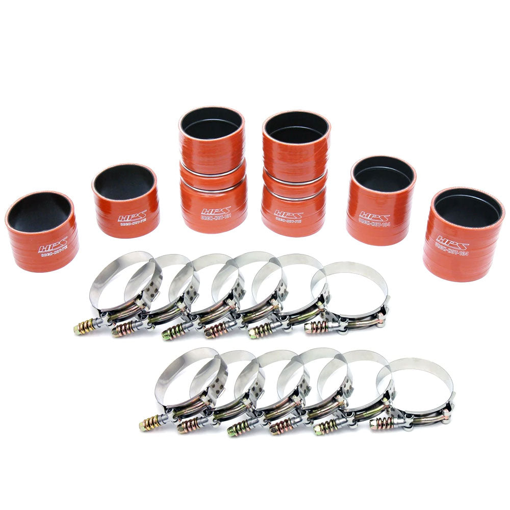 HPS Orange 4Ply Intercooler Hose Kit For 99-03 Ford F250/F350/F450 SD 7.3 Diesel 57-1539