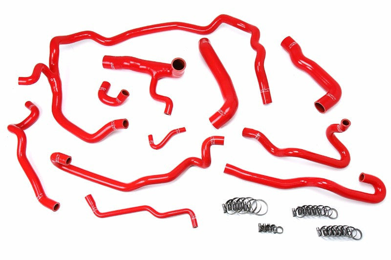 HPS Performance 57-1552-RED Silicone Radiator/Heater Coolant Hose Kit For 04-05 BMW 530i E60 LHD