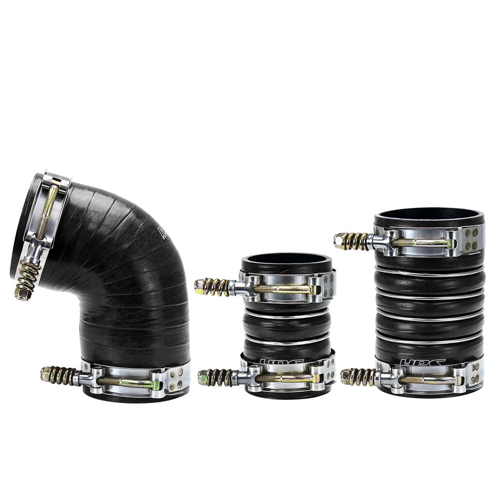HPS Black 4-Ply Silicone Intercooler Hose Kit For 06-10 Chevy Silverado / GMC Sierra 2500HD 6.6L Duramax Diesel