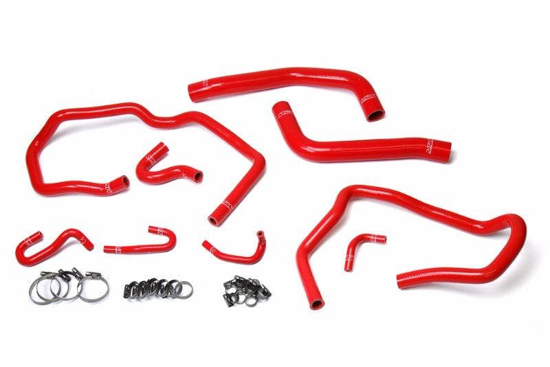 HPS Performance 57-1611-RED Silicone Radiator/Heater Coolant Hose Kit For Toyota 10-14 FJ Cruiser 4.0L V6